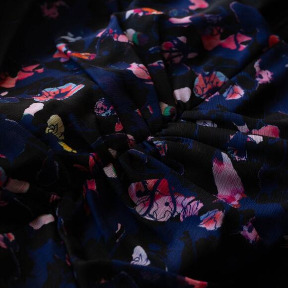 Jason Wu x RTR Navy Floral Ruched Dress - Size 4 - Picture 5 of 7